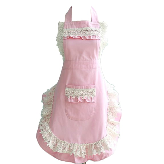 Hyzrz Lovely Home Work Adjustable Apron Shop Cake Kitchen Cooking Aprons for Women Girls with Pocket for Gift,Pink