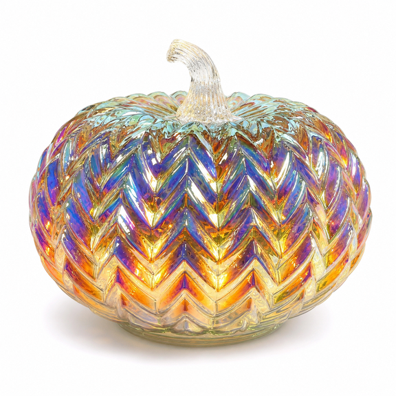 Pumpkin Decoration, Mercury Glass, Timer, Halloween, Fall, Thanksgiving