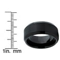 thumbnail image 4 of Metal Masters Tungsten Carbide Black Mens Wide Tungsten Carbide Band Ring 10mm Comfort-Fit, 4 of 6