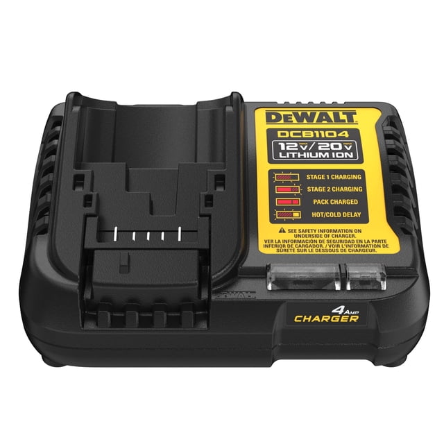 Cargador de batería DEWALT DCB1104 12V MAX/20V MAX 4A resistente al agua