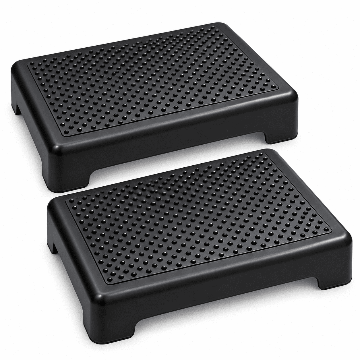 Evelots Mobility Half Step - 2 Pack - Nonslip Treads Indoor or Outdoor Sturdy for Door, Bed, Bathtub & Shower - Hold up to 400 Pounds