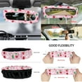 thumbnail image 6 of Jeiento Pink Cherry 12 PCS Front Car Seat Cover Set with Steering Wheel Cover Seat Belt Strap Protector Armrest Pad Cup Holder Floral Trash Bag Air Vent Pocket Rear View Mirror Cover Keychain, 6 of 9