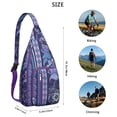 thumbnail image 3 of Chic Paisley Sling Backpack - Exotic Colorful Pattern Shoulder Bag, Fashionable Anti-Theft Pack for Commuters, 3 of 4
