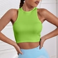 thumbnail image 2 of HAPIMO Women's Yoga Tank Tops Sports Crop Tops Summer Beach Tees Crew Neck Shirts for Teen Girls Workout Casual Stretch Undershirts Tops Sleeveless Fitness Green, 2 of 7