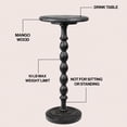 thumbnail image 2 of JONATHAN Y Augustus 24.5" Cottage Classic Spindle Wood Pedestal Round Drink Table and Decorative End Table, Black, END3007C, 2 of 5
