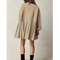 thumbnail image 3 of Womens Oversized Sweatshirt Dress Long Sleeve Crewneck Pullover Tops Relaxed Fit Sweatshirts Mini Dress, 3 of 5
