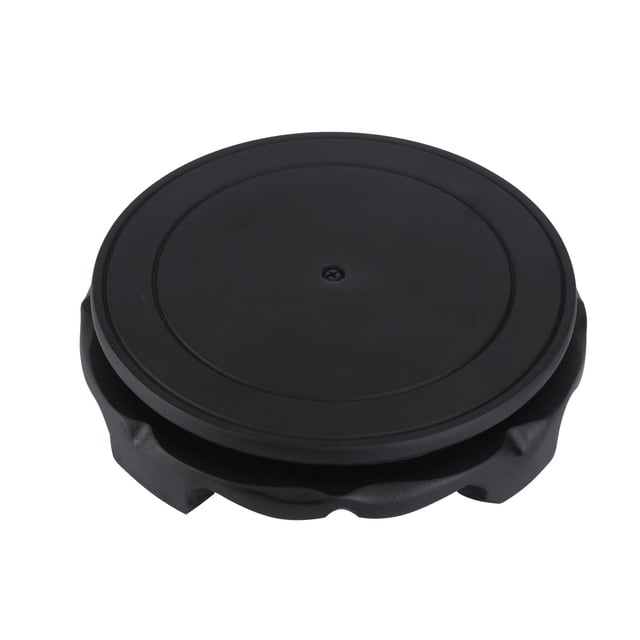 CIMAXIC Round Wooden Base for Decorative Flower Pot Black Timber Large Size 1pc,6.69"X6.69"X1.97"