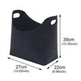 thumbnail image 5 of 2pcs Dark Grey Home Firewood Holder Storage Basket Toy Book Felt Bag Laundry Foldable Hamper, 5 of 5