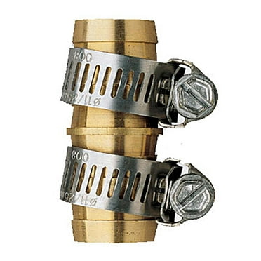 Orbit 5/8" Garden & Water Hose Repair Mender Coupling & Clamps, Aluminum - 56184