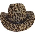 thumbnail image 7 of Slccxzc Leopard Animal Print Cowboy Hat, Wild Vintage Western Wide Brim Headwear, 7 of 7