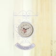 thumbnail image 1 of Reloj de pared nórdico de doble cara perfecl Metal de hierro Blanco, 1 of 8