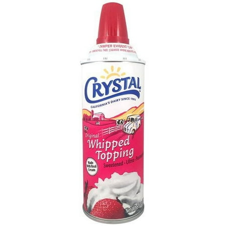 Crystal Creamery Real Cream Original Whipped Topping Aerosol Can 6.5 oz. (Refrigerated)