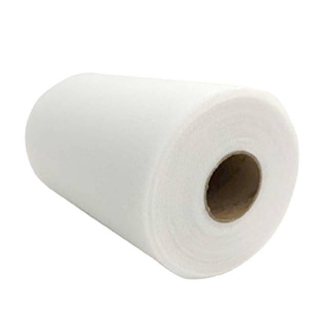 Cateissary Rollos de tela de tul lisos y suaves para proyectos de bricolaje, rollo de tul de poliéster, tela de cinta de tul Tela de costura y artesanía blanco