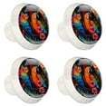 thumbnail image 2 of 4 Pcs Parrot Knobs for Kitchen Cabinet Cupboard Dresser Bookcase Drawer Pulls Handles Round Home Decor, 2 of 8
