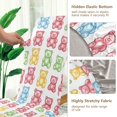 thumbnail image 5 of Yayeee 2 Pack Dining Chair Covers Stretch Parson Chairs Slipcovers Seat Protector, Gummy Bear Pattern, 5 of 6