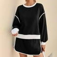 thumbnail image 6 of Karight Womens Sweatsuits 2 Piece Set Crewneck Sweatshirts High Waisted Skort Skirts Tennis Running Tracksuits Shorts Sets, 6 of 7
