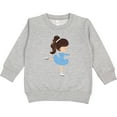 thumbnail image 2 of Inktastic Figure Skating, Ice Skating Girl, Brown Hair Toddler Sweatshirt, 2 of 4