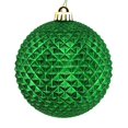 thumbnail image 1 of Vickerman N188404D 2,75 Po. Boule de Durian Verte Pailletée Ornement 12 par Sac, 1 of 3