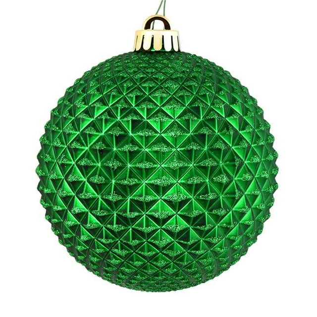 Vickerman N188404D 2,75 Po. Boule de Durian Verte Pailletée Ornement 12 par Sac
