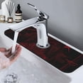 thumbnail image 7 of Xecao Red Gothic Skeleton Throne for Kitchen Sink Splash Guard Faucet Mat , Faucet Guard & Draining mat, (15" X 5.5" ), 7 of 7