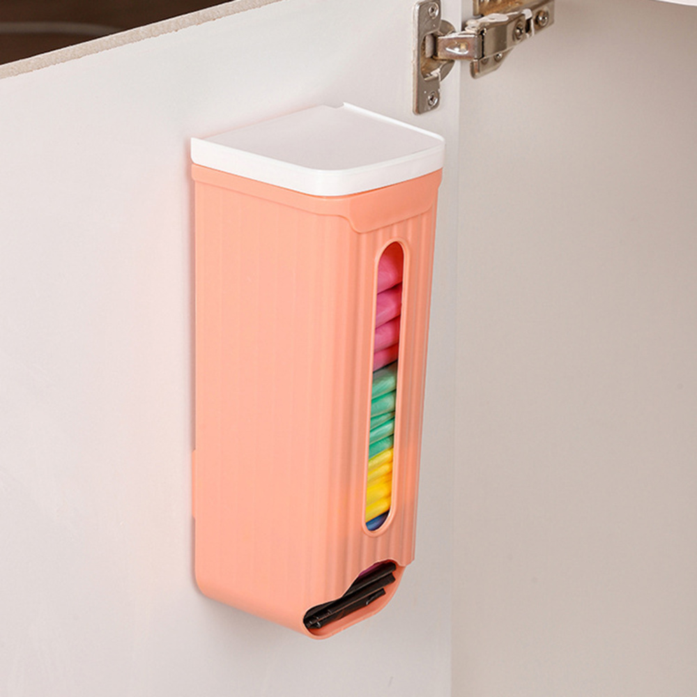 Wall Mounted Trash Bag Container with Lid Waterproof Dustproof Trash