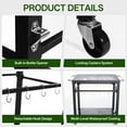 thumbnail image 2 of Jopath Bar Cart for The Home, Outdoor Rolling Kitchen Island with Stainless Steel Top with Four Hook Hangers Mobile Serving Cart for Patio, Yard,29.13''L x 21.65''W x 34.65''H, 2 of 9