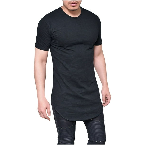 Camiseta de Manga Corta de Ajuste Delgado Casual de los Hombres, Cuello Redondo Top de Verano en Tela Ligera para el Gimnasio Y el Uso Diario, Camiseta de Cuello de la Tripulación de la Moda