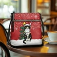 thumbnail image 3 of ZUXONGSY Christmas Tree Black Cat Snowflake Print Shoulder Handbag for Women Lightweight Crossbody Travel Purse Waterproof Satchel with Adjustable Wide Strap for Dating Workout, 3 of 7