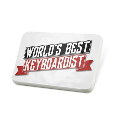 Porcelein Pin Worlds Best Keyboardist Lapel Badge – (The Best Keyboardist In The World)