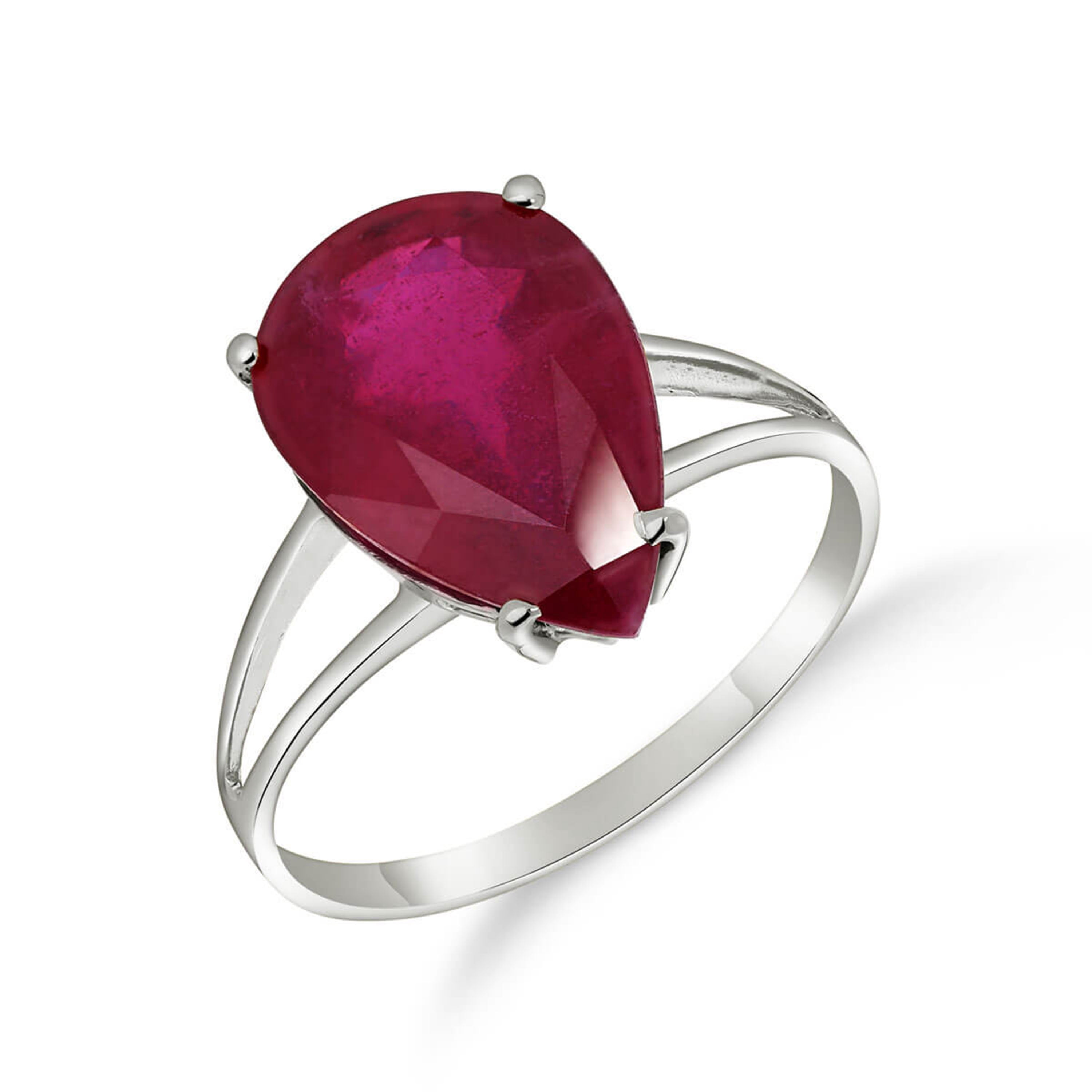 Galaxy Ruby Galaxy Gold 14K Solid White Gold Dante's Beatrice 4.75 ct Ruby Ring (11 ...