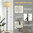thumbnail image 3 of NATYSWAN Marble Modern Floor Lamp, Adjustable Height Tall Lamp with Pull Chain Switch Floor Lamps for Living Room, Bedroom & Office Bulbs Not Included(Black), 3 of 12