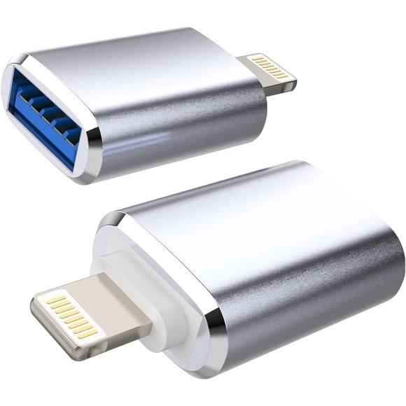 shiyou-Lightning to USB Iphone OTG Adapter Dongle(2Pack)Camera Card Reader Keyboard Mouse Flash Drive Piano MIDI Hub Data Sync Converter for Apple 11 12 13 14 Pro Max Mini Xr X Xs 7 8 Plus Ipad Air a