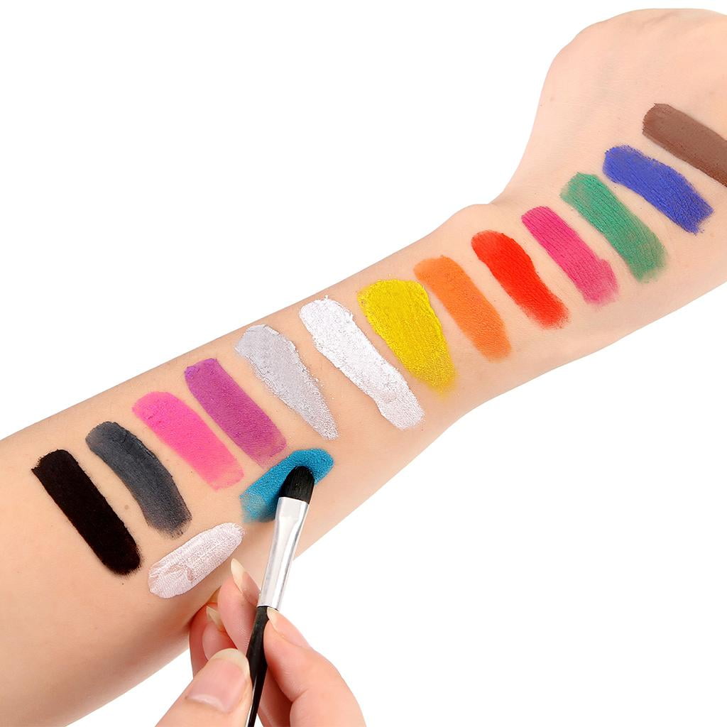 FVDPWYE Kids Face Body Paint Wooden Handle Paint Brush Sets Drawing Party Cosplay