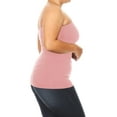 thumbnail image 2 of Women's Plus Size Slim Fit Cross Front Spaghetti Strap Active Solid Cami Tank Top, 2 of 4