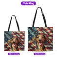 thumbnail image 5 of Patriotic Dachshund Stained Glass Portrait American Flag All Over Print 3D Canvas Tote Bag Wiener Dog Lover Gifts Idea Reusable Handbag - 01010, 5 of 5