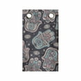 thumbnail image 1 of Oriental Hanging Pocket Organizer, Hamsa Hands Middle Eastern Luck Motif, Printed Polyester Storage Bag with Pockets, 9" x 16", Purple Grey Blue, 1 of 2