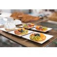 thumbnail image 4 of Mini Disposable Appetizer Plates - 1200 Pack 2.95 In. x 2.95 in. White Plastic Dessert Plates - Elegant Design for Weddings, Birthdays, and Formal Parties - Stackable and Convenient - BPA Free, 4 of 8