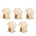 thumbnail image 5 of Garden Bird House, Strong 5Pcs Wooden DIY Birdhouse With Outlet For Garden Patio Decoration For Sparrows Finch Blue Bird, 5 of 8