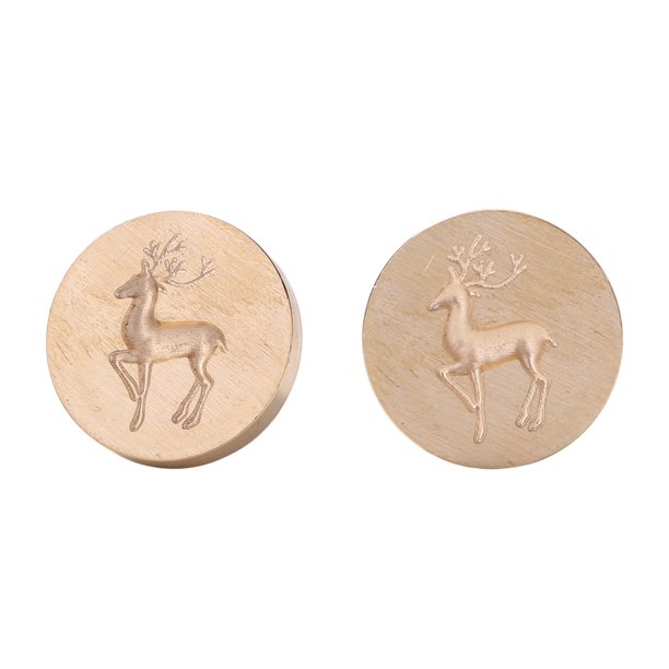 Cuadros Decorativos Cabeza de sello de laca de fuego redonda de latón Cabeza de sello de sellado de encerado elegante (ciervo) Sywqhk Nuevos Originales