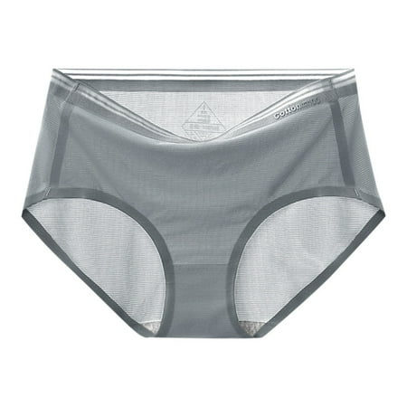 Huesdet Women s Briefs Underwear Cotton High Waist Tummy Control Panties Ladies Panty(Gray XXL)