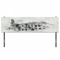 thumbnail image 3 of Sketchy Headboard, Historical Ruins Colosseum Art Italy Rome Antique Cultural Inspiration, Upholstered Decorative Metal Bed Headboard with Memory Foam, King Size, Beige Black, by Ambesonne, 3 of 4