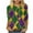 X06-Purple, variant on Fartey Mardi Gras Shirt Women 3/4 Sleeve Crew Neck Tunic Tops Funny Graphic Tshirts Loose Fit Casual Shirts Plus Size Carnival Party Blouses Yellow S-5XL