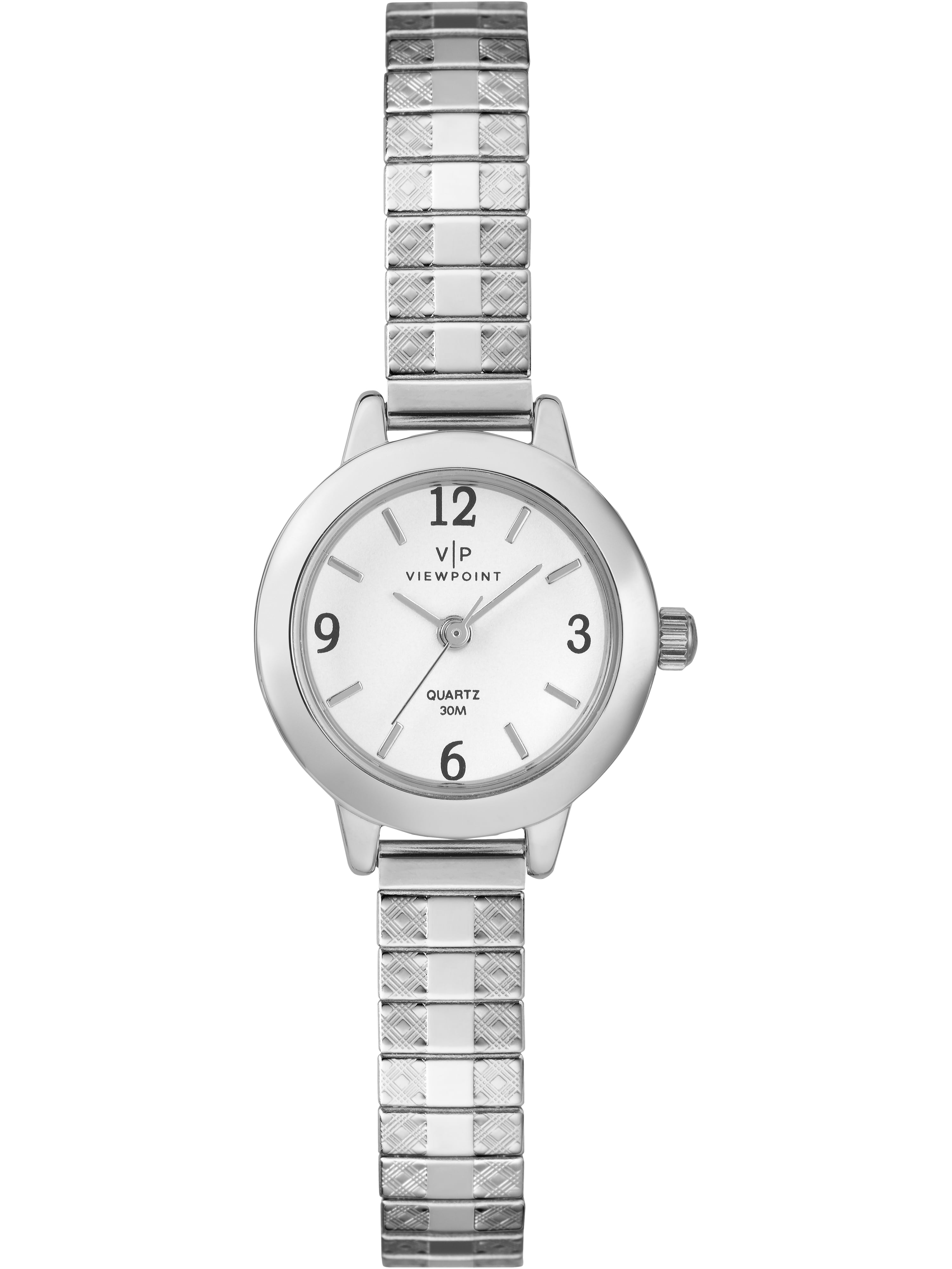 Viewpoint by Timex Women's SilverTone 22mm Fashion Watch, Expansion