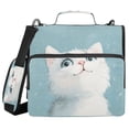 thumbnail image 2 of Circular Folder Package 13.6*3.5*12.4 Inches ,Binder Bag，Binder Organizer，Zipper Binder，3 Ring Binder ,Suitable for Work High-faced Cat, 2 of 8