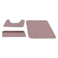 thumbnail image 1 of Alfombra de baño de 3 piezas con forma de U, antideslizante, para baño y spa rosa, 1 of 7