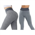 thumbnail image 2 of Leggings Levanta Glúteos para Mujer, Control de Abdomen, Entrenamiento, Yoga, Cintura Alta, de Gimnasio. Gris L, 2 of 7