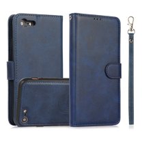 Dteck Case for Apple iPhone 7 4.7-inch,iPhone 8 Detachable Case Card Slots Wallet Magnetic Leather 2 in 1 Design Shockproof Stand iPhone SE 2nd Generation 2020 Cover Support Car Mount Case,Blue