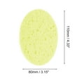 thumbnail image 3 of Unique Bargains 1 Pc Reusable Facial Sponges Oval for Removing Dirt 4.33"x3.15"x0.31" Light Yellow, 3 of 6