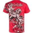 thumbnail image 2 of Sakkas Lion and Vines Metallic Silver Embossed Cotton Mens Fashion T-Shirt - Red - XX-Large, 2 of 2