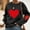 Black, variant on GUZOM Womens Heart Graphic Valentine's Day Pullover Sweatshirt, 100% Polyester Relaxed Fit Crew Neck Navy Casual Sweatshirt,Size S